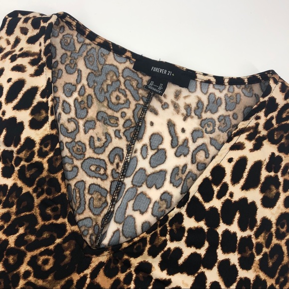 ****SOLD***2XL leopard print stretch body suit forever21 tank - Picture 4 of 4